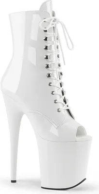 Produktbild von FLAMINGO-1021 Damen Booties von Pleaser, Weiß Glanz , EU 39, US 9