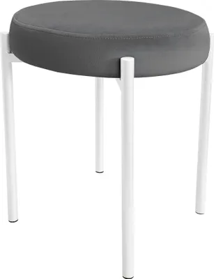 Zdjęcie produktu dla TABORET DIOR STOŁEK LOFT metal podstawa biała BL14