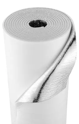 Immagine prodotto di Pellicola isolante VEVOR, set di isolamento termico, 6 mm, pellicola riflettente 61 cm x 5,5 m, 4 rotoli di barriera radiante in foglio di alluminio con anima in schiuma EPE, schermo termico bianco in pellicola PE per porte di garage