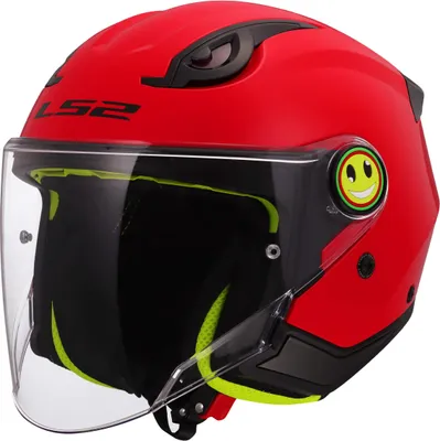Zdjęcie produktu dla Dziecięcy kask odrzutowy LS2 OF622 Funny II, czerwony, Y/M (49/50)