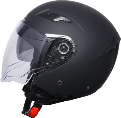 Produktbild von PROANTI Motorradhelm Jethelm Motorrad Helm mit kratzfestem Visier- und integriertem Sonnenschutz - Schwarz, L