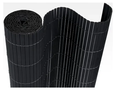 Produktbild von PVC Sichtschutzmatte 160x400CM, Anthrazit, Outdoor Sichtschutz mit verstärkten Lamellen, Zaunblende Windschutz UV-beständig für Garten Balkon Terrasse