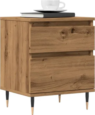 Image de vidaXL Table de nuit Artisan-Chêne 40x35x50 cm Bois composite