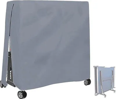 Immagine prodotto di Tovaglia impermeabile in tessuto 210D per terrazze, adatta sia per interni che per esterni, grigia, ripiegabile.