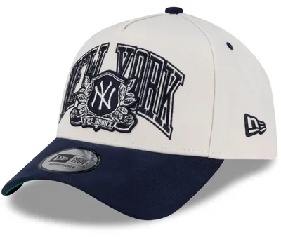 Produktbild von New Era MLB 9FORTY E-Frame Suede Cap New York Yankees beige/navy