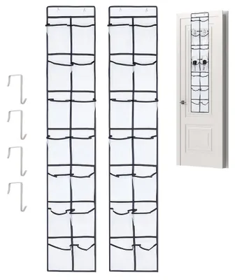Tür-Organizer, 2 Stück, 14 Fächer, Vliesstoff, 166x29 cm