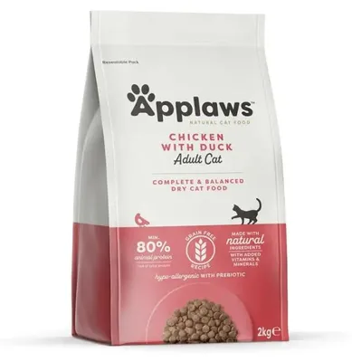 Obrázok produktu pre APPLAWS Kurča s kačicou - suchá krmivo pre mačky - 2kg