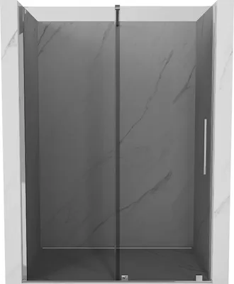 Produktbild von Mexen Velar Duschschiebetür 140 cm, Grafit, Chrom - 871-140-000-41-01