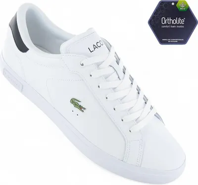 Produktbild von Lacoste Power Court in Weiß-Schwarz für Herren – Größe 7,5 (UK) – 41 (EU) – 8,5 (US) / Weiß-Schwarz