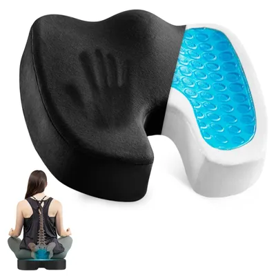 Produktbild von Omgoods – Gel-Kissen, orthopädisches Sitzkissen für das Steißbein, mit Memory-Schaum