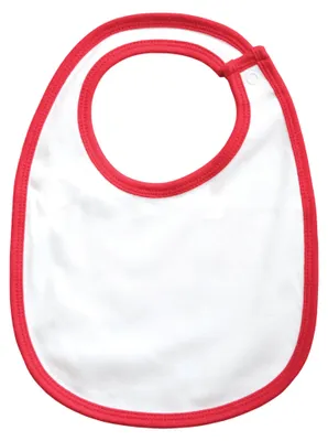 Obrázok produktu pre Babybugz – detské podbradníky, jednovrstvové FK2165 (jednotná veľkosť) (biele/červené)
