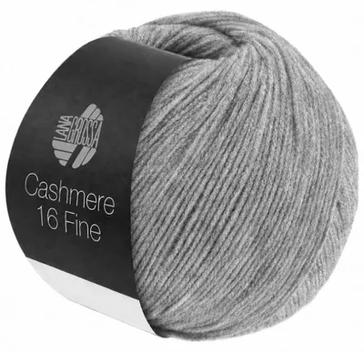 Produktbild von Lana Grossa CASHMERE 16 FINE Wolle 50 g 320 m Merino Kaschmir Strickgarn Farbe 015 - Hellgrau, KI-generiertes Bild