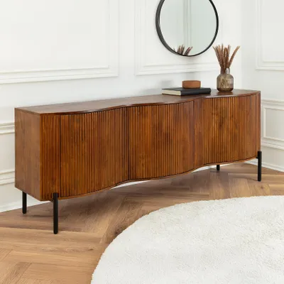 Produktbild von riess-ambiente Massives Sideboard GRANDEUR 180cm braun Mangoholz schwarz Metall Kommode Anrichtei Schrank