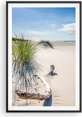 Produktbild von Gerahmtes Poster - Schwarzer Rahmen - Mrzezyno Strand Meer - 61x91,5 cm - Wand Bild - Wanddeko - Wandbilder - Kunstposter - Wandposter - Bilderrahmen - Bilder - Kunstdruck - Wandbild - P2BPA61x91-4281