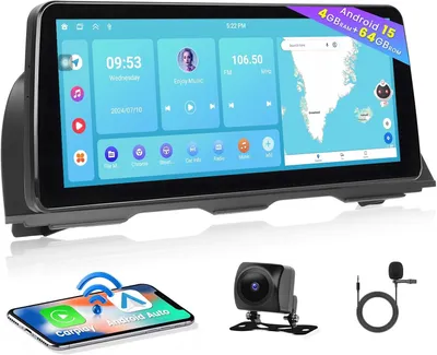 Immagine prodotto di Autoradio Android da 10,25 pollici, 8 core, 4+64GB, compatibile con BMW Serie 5 F10/F11 (2012-2017) con sistema NBT, dotata di CarPlay wireless, Android Auto, Bluetooth e GPS