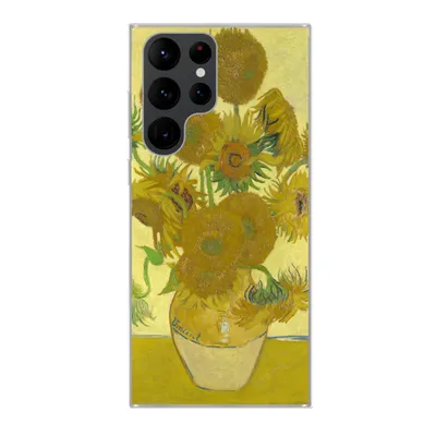 Produktbild von MuchoWow® Handyhülle Schutzhülle Hülle für Samsung Galaxy S22 Ultra Sonnenblumen - Vincent van Gogh Silikon Softcase Handy Hülle - Abbildung