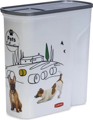 Produktbild von Curver Pets Collection - Futtercontainer Hund - Weiß - 6L - 2,5Kg