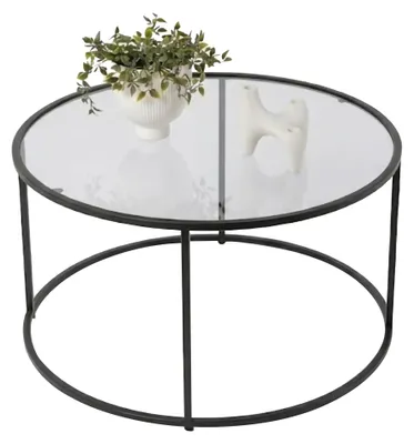 Produktbild von Moena - Couchtisch, 80x80x43h cm Schwarz, runde Form