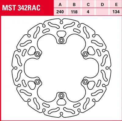 Produktbild von TRW Bremsscheibe Sportiv starr MST342RAC RM125