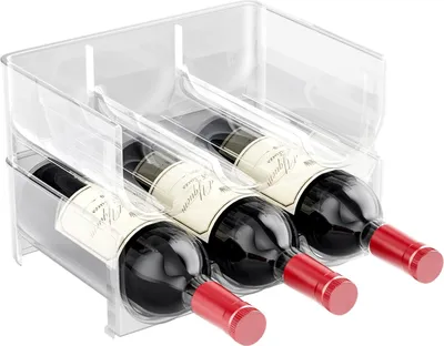 Produktbild von ZELLER Flaschenregal 14770 aus Kunststoff für 3 Flaschen, stapelbar