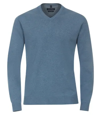 Produktbild von Casamoda - Herren Pullover mit V-Ausschnitt in verschiedenen Farben (004430), Größe:3XL, Farbe:Blau (196)