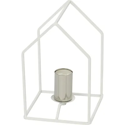 Produktbild von Brilliant Tischleuchte Home Weiß Silber max. 60W E27 ohne Leuchtmittel mit Schalter