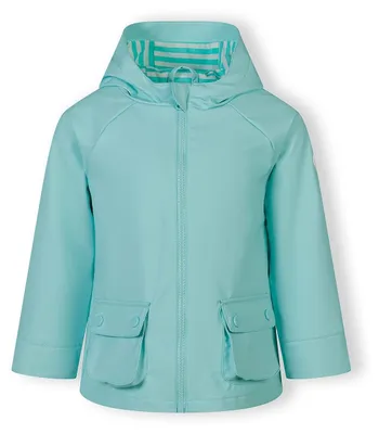 Produktbild von Minoti Regenjacke Mädchen mit Kapuze, wasserdicht, gefüttert – Kinder-Matschjacke Grün Gr. 86
