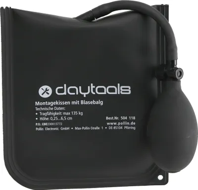 Produktbild von DAYTOOLS Montagekissen mit integriertem Blasebalg | 135 kg Tragfähigkeit | präzise Höhenverstellbarkeit von 0,25 bis 6,5 cm | vielseitig einsetzbar für Türen, Fenster, Auto und mehr