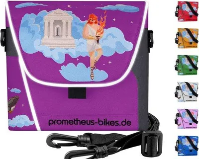 Produktbild von Kinderstuurtas mit Trageriemen und Reflektorstreifen, 3 Riemen, lila