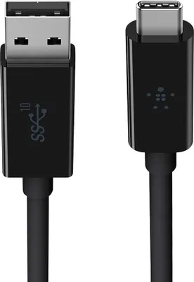 Produktbild von BELKIN USB-C auf USB-A, bis zu 10 GBit-s, 3A, schwarzes USB 3.1 SuperSpeed+ Kabel