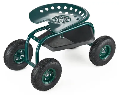 Zdjęcie produktu dla VEVOR ogrodowe siedzisko rolkowe 800x487x460/540 mm, mobilne siedzisko ogrodowe z tacą na narzędzia, nośność 136 kg, stołek ogrodowy do użytku na zewnątrz, rolka do sadzenia i pielenia trawników