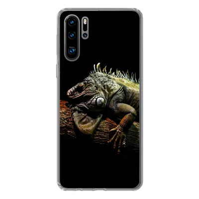 Produktbild von MuchoWow® Handyhülle Schutzhülle Hülle für Huawei P30 Pro Tier - Zweig - Schwarz Silikon Softcase Handy Hülle - Schutzdeckel