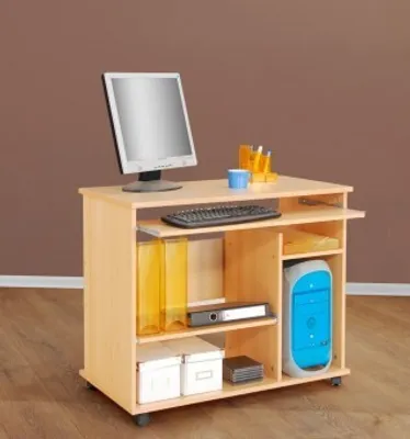 Produktbild von Computertisch  Schreibtisch  PC-Tisch auf Rollen buche