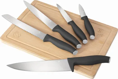 Immagine prodotto di Berlinger Haus Antracit set di 5 coltelli da cucina con tagliere BH2961