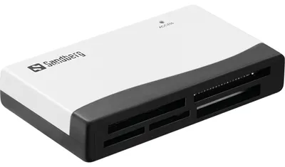 Zdjęcie produktu dla Sandberg Multi Card Reader, CF, MMC, Memory Stick (MS), MicroSD (TransFlash), SD, SDHC, SDXC, xD, Czarny, Biały, 480 Mbit/s, RoHS compliance, USB, USB