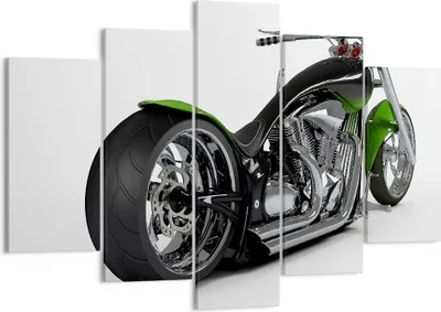 Produktbild von Bild auf Leinwand - Leinwandbild - Motorrad Chrom Schlauch Reise - 150x100cm - Wand Bild - Wanddeko - Leinwanddruck - Bilder - Kunstdruck - Leinwand bilder - Wandkunst - EA150x100-1548