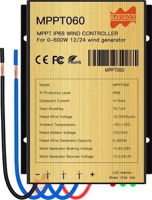 Produktbild von Windturbinencontroller, Automatisches Lade-Management, Wasserdichtes Design, 600W, 30A, 12V 24V AC