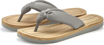 Produktbild von Elbsand Badezehentrenner Sandale,Badelatsche,Flip Flop,Mule, Pantolette,Badeschuhe,Sommerschuhe grau-grün Größe 36