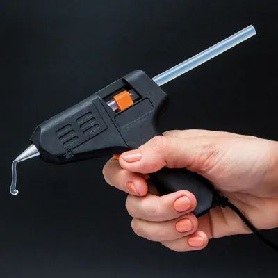 Image de Pistolet à Colle Chaude - JE CHERCHE UNE IDEE - 40W - 2 Recharges - Orange et Noir