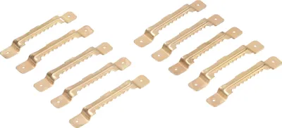Produktbild von KOTARBAU® 10er Set Zackenaufhänger 65x8mm zum Aufhängen von Bilderrahmen Messingbeschichtet