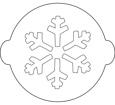 Schneeflocken-Schablone zur Torten-Dekoration, Weiß, Silikon