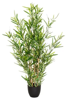 Immagine prodotto di Pianta artificiale bambù - Bambù artificiale in vaso - 100 cm - Verde