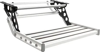 Produktbild von Aluminium Klapp RV-Tritt DX0109 Rutschfest Teleskop Einzelschicht Pedal Leicht Kompakt Max 150 kg Einfach Montage für Wohnmobil