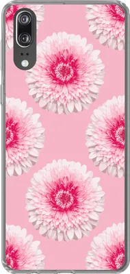 Produktbild von MuchoWow® Handyhülle Schutzhülle Hülle für Telefoonhoesje Huawei P20 Mädchen - Blume - Rosa - Muster - Mädchen - Kinder - Kinder Silikon Softcase Handy Hülle - Hardcover