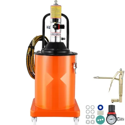 Produktbild von Fettpumpe 20L - Luftbetriebene Fettpumpe 0,6–0,8 MPa - Aluminiumdruckguss Pumpe -20-100℃ Betriebstemperatur - Pneumatische Fettpumpe NPT-Anschluss - Schmierfettpumpe Geeignet für 0-3# Fett.
