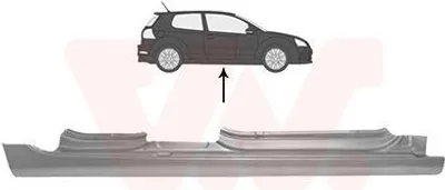 Produktbild von VAN WEZEL 5863104 - OE 5K4809606B Schweller, rechts für Golf VI