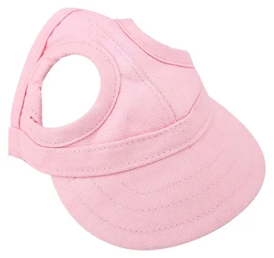 Image de Casquette de baseball pour chien, chat ou enfant, chapeau de soleil à rayures, réglable, idéal pour l'été, les voyages et les activités sportives (rose, taille S)