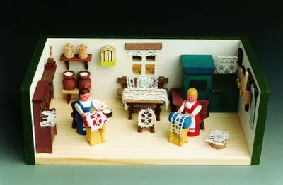 Produktbild von Miniaturstube Klöppelstube BxHxT 11x4x6 cm NEU