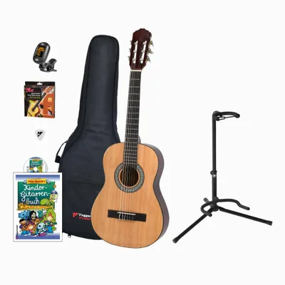 Productafbeelding van Voggenreiter kinder gitaarset, 7-delig, gitaar 1/2, gitaarstandaard Volt GS-100, kinderakoestische gitaar