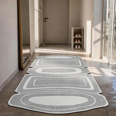 Produktbild von Conceptum Hypnose, Hochwertiger Teppich 100x150 cm, Grau, 100% Polyester, rutschfest